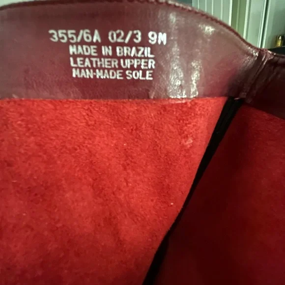 Franco Sarto Burgundy Heeled Boots - Picture 6 of 9